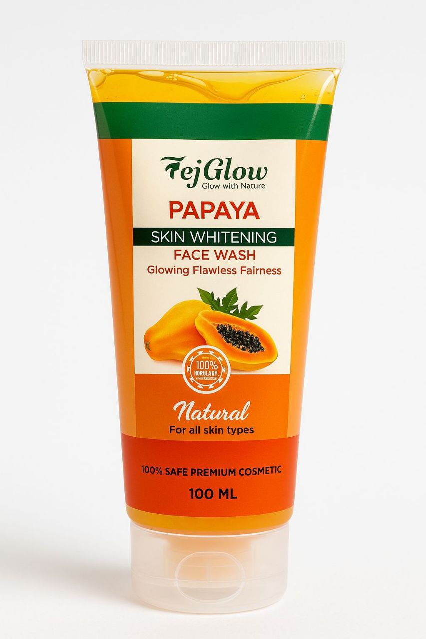 TejGlow Papaya Skin Whitening Face Wash – Natural (100 ML)